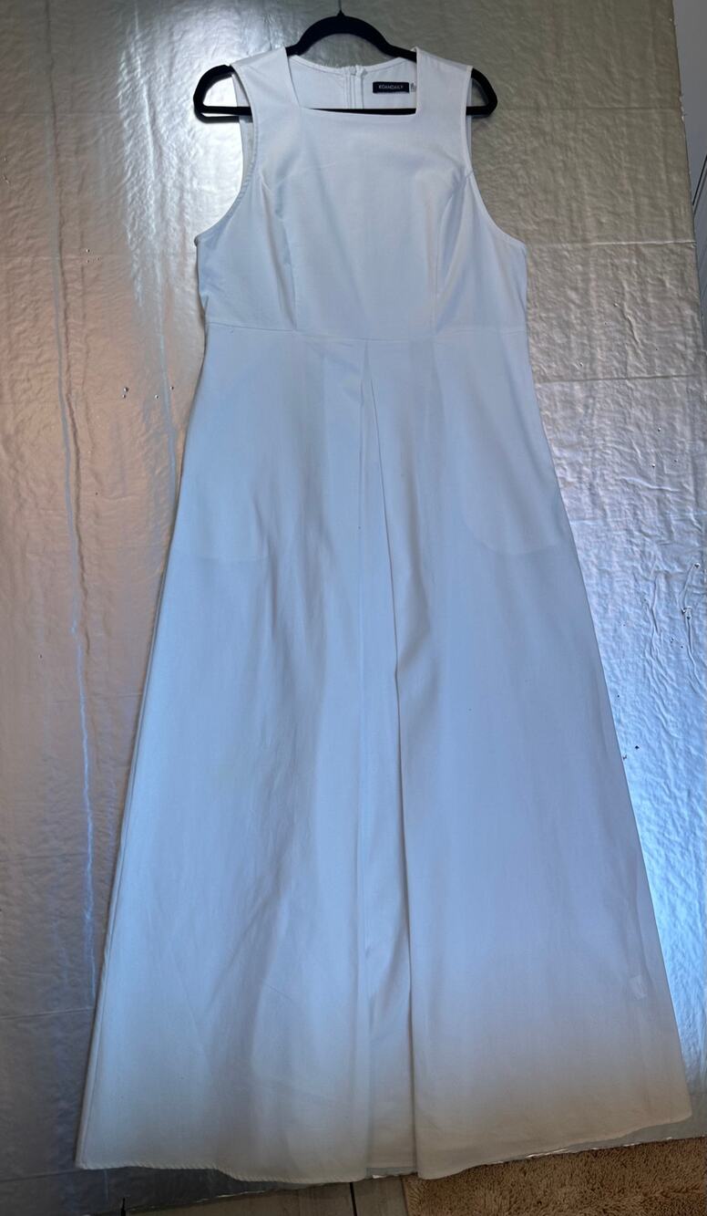 KOANDAILY 2XL White Fit & Flare Maxi Dress Back Sleeveless Back Zip
